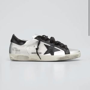 Silver/black golden goose sneakers. Size 10 (40)